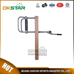 Quality outdoor fitness equipment park wood outdoor waist and back massager wholesale