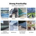 Green Coated Outdoor Garden Aluminum Frame Canopies Garages Metal Carport