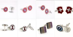Quality Cufflinks United States American Flag Icon Silver Luxury Jewelry Fashion Jewelry Blue Enamel Pattern Round N wholesale