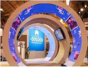 China Creative Tunnel Space Time Curved LED Screen Soft Module P2.5 on sale