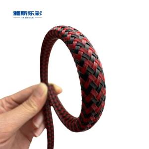 Quality Chemical Resistance PET Braided Sleeving Plastic Tube Knitted Wire Mesh Tube wholesale