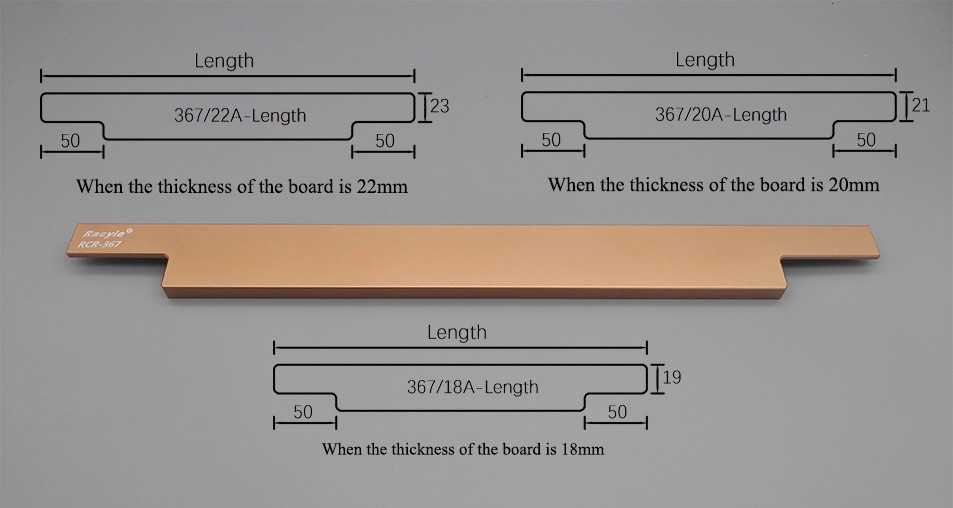 3M Cabinet Aluminium Furniture Handles OEM ODM