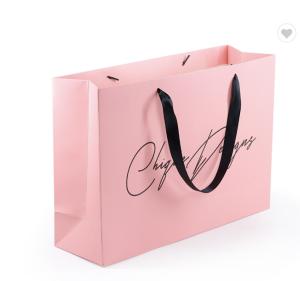 Quality Recycled Glossy Paper Merchandise Bags For Gift Shopping With Personalised Logo wholesale