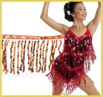 Colorful fashionable custom sequins rayon fringe tassel trimming for dancewear