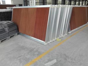 Quality green house aluminum frame cool cell pads with water pipe for pig farm wholesale