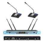 2CH Dual Channel UHF Wireless Microphone System High Sensitive
