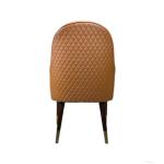 Hotel Furniture Durable Ash Wood PU Leather Armrest Back Chair with Shipping