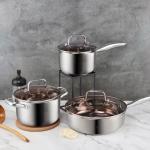 Multifunction 12 Piece Stainless Steel Cookingware Pot Set Cooking Pot Set