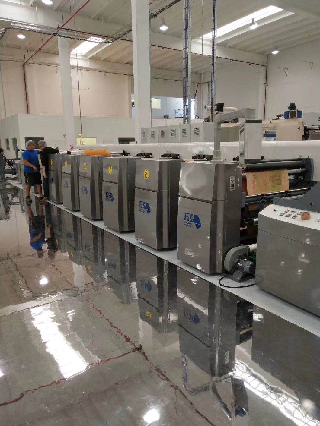 Water Based Ink 6 Color Inline Type Servo Control Flexo Printing Machine