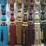 Fashion custom long tassel fringe trimming for curtain attractive tieback