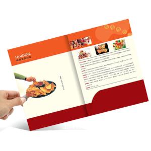 Quality A4 Size Full Color Brochures Pocket Paper Cardboard File Folder For Office wholesale