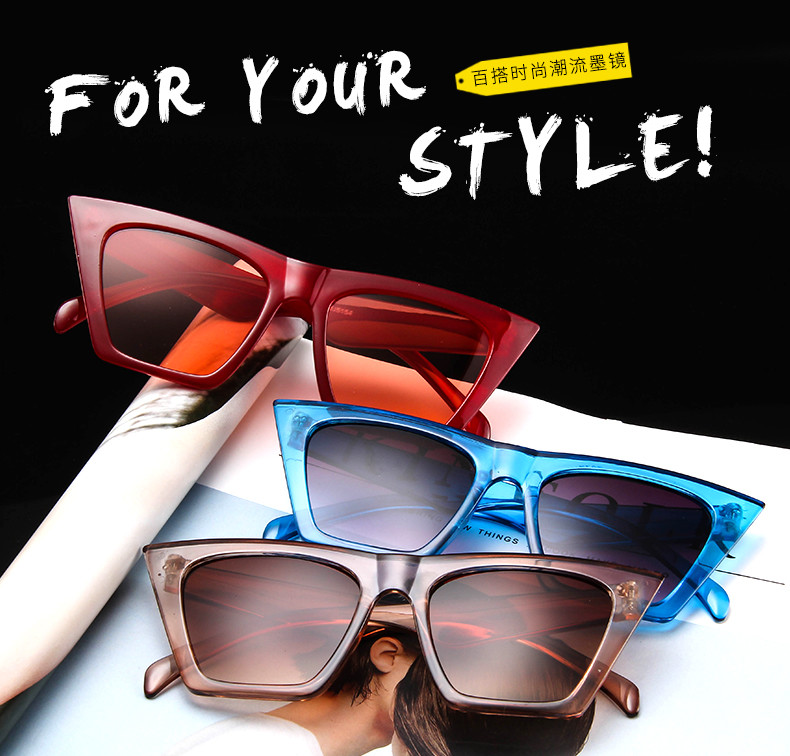 Retro Luxury Sunglasses BSCI Women'S Plastic Candy Color Glasses Outdoor Travel