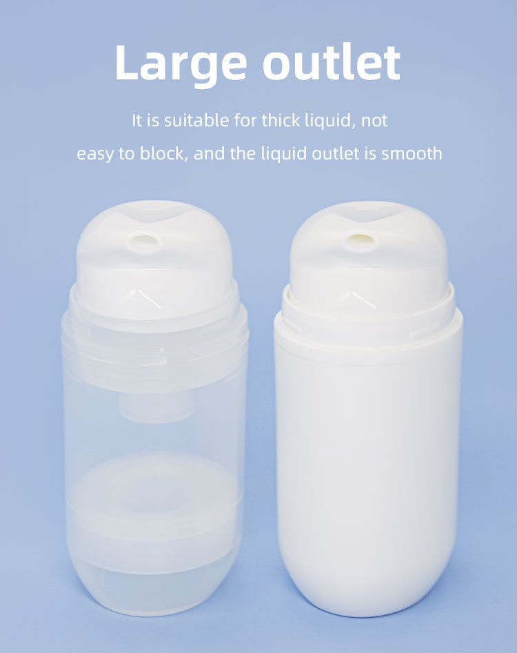 Sunscreen Container 50ml Plastic Airless Lotion Bottle For Baby Skincare