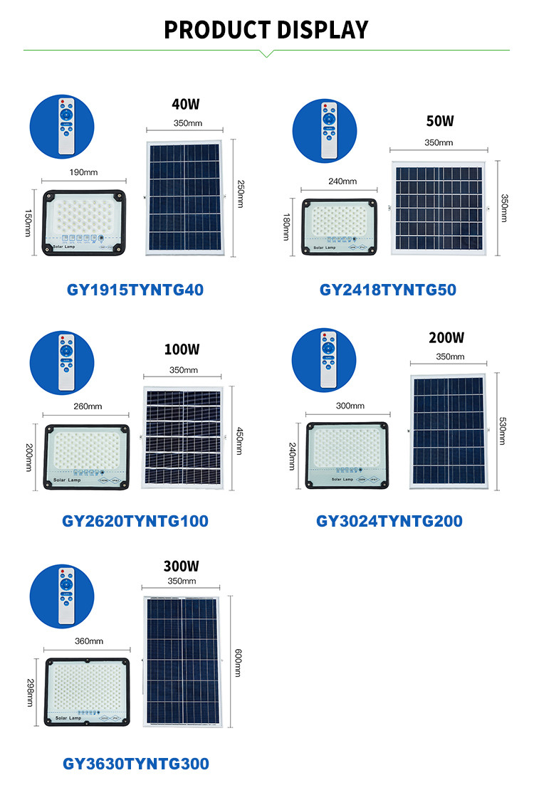 Medium ROHS 6500K 80Ra 200watts Solar LED Flood Lights