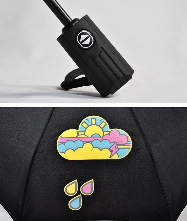 Cute Cloud Printing Windproof Fully Automatic Umbrella