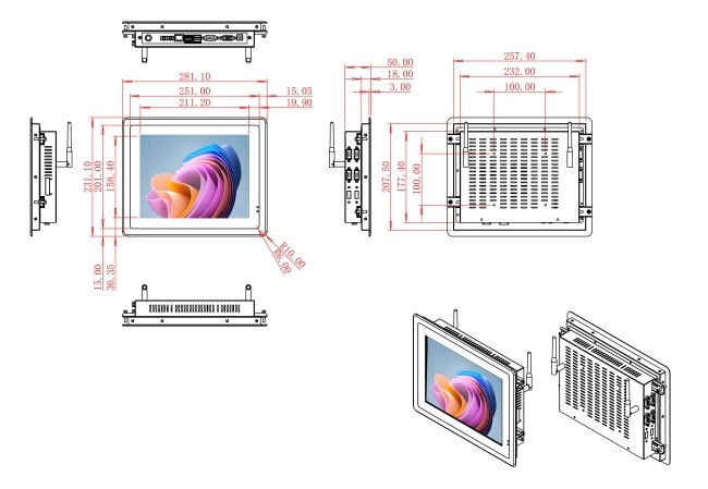 10.4-Inch Windows Display for Industrial Dashboards and HMI Systems