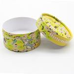 Gold Foil Stamping Cardboard Tube Gift Box For Necklace Jewelry Packaging