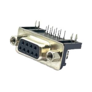 Quality 9Pin Female DB9 D-Sub Connectors 90 Degree Staking Type For PCB Mount wholesale