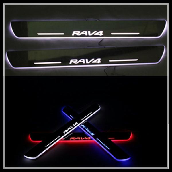 For TOYOTA LED moving door scuff light led door sills plate light for TOYOTA