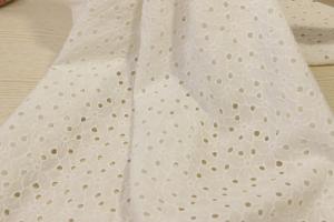 Quality 15yds Cotton Embroidered Lace Fabric Slim Transluscent For Multiapplication wholesale