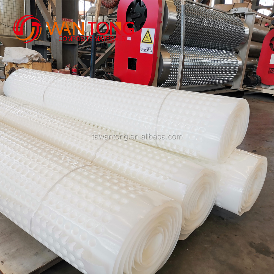 8mm Height HDPE PP Nonwoven Composite Dimple Drainage Sheet/Drainage Board