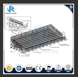 Quality outdoor stadium grandstand permanent grandstand seating with fixed base wholesale
