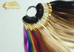 Quality 8 Inch Human Hair Color Wheel / Colour Ring, 32 Popular Colors 100% Real Human Hair Color Chart For Sale wholesale