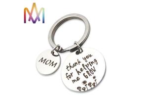 Quality Anti Rust 10.9g Custom Shaped Mom Teacher Keychain wholesale