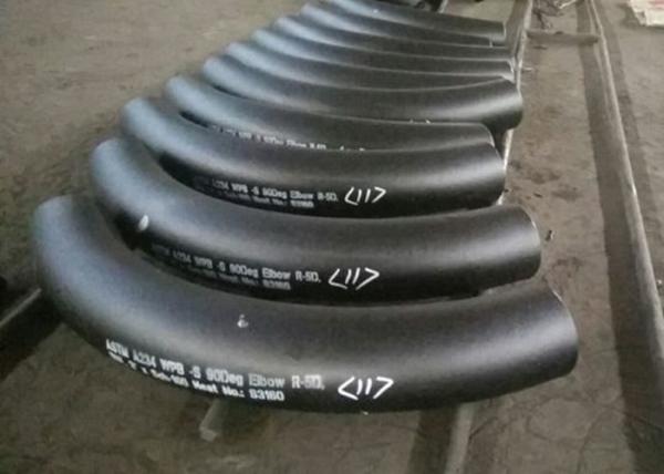 Cheap 8" SCH80 Elbow Steel Boiler Tubes / Ss 90 Degree Elbow BW B16.9 Black Painting for sale