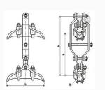 Suspension Clamp For Overhead Lines , AGS Suspension Clamp Silver White Coloring