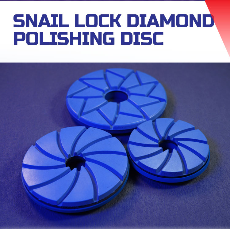 80/100/120/150/180/200/230mm Snail Lock Resin Polishing Pads for Stone Edge Polishing