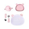 Buy cheap Bear Shape Silicone Baby Feeding Set 6Pcs BPA Free Suction Bowl With Lid from wholesalers