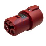 PVC Red 60A Electric Vehicle Charge Adaptor Charger Supercharger Type1 To Tesla