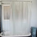 Water Repellent PEVA Plastic Shower Curtains Anti Bacteria With Magnets