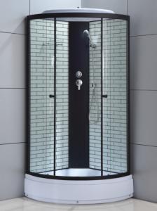 Quality Black Square Sliding Door Tempered Glass Shower Room wholesale