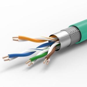 Quality Bulk SFTP CAT5E Cable 24AWG 100MHz for Wholesale Green LSZH High-Speed Data Transfer wholesale