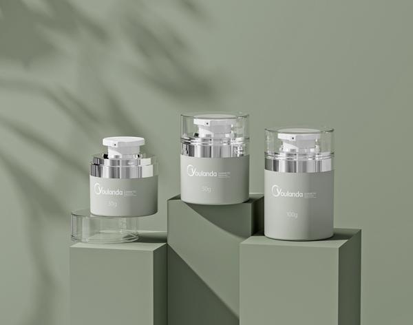 30ml 50ml 100ml Airless Cream Jar PP Airless PETG Cream Aesthetic Jars