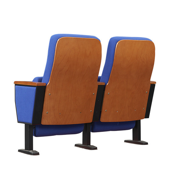 Dark blue Wooden Armrest Stain Resistant Folding Cinema Seats