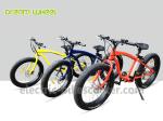 750W Electric Beach Cruiser Bikes Orange Aluminum Alloy 6061