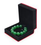 PU Flocked Red Velvet Jewelry Box , Gift Jewelry Velvet Presentation Box