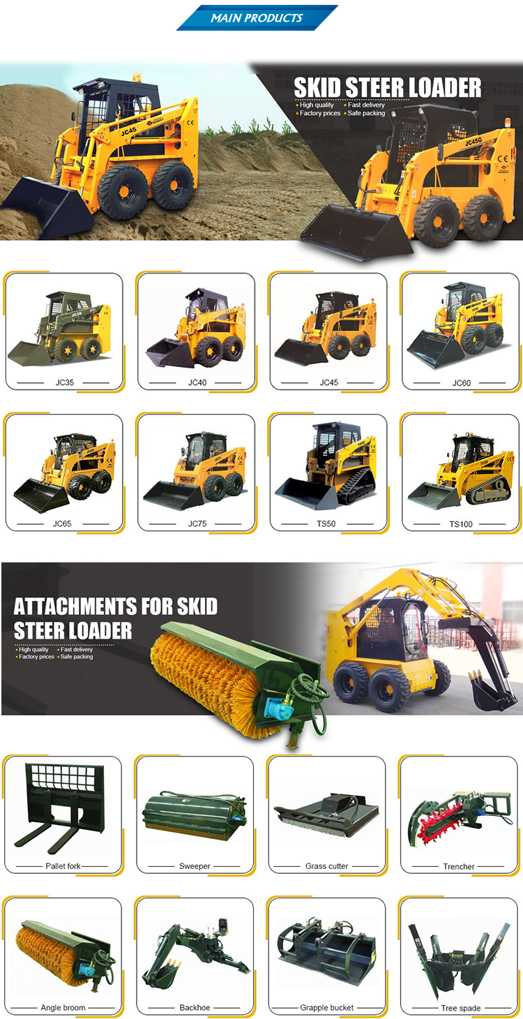SNSC EPA EV Engine 350kg 500kg Mini Diesel Skid Steer Loader Max Dumping Height 2050mm