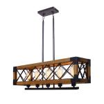 Retro Led Pendant Light American Nordic Loft Wood Pendant Light Indoor