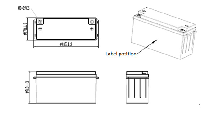 12V150Ah Bluetooth Lithium Battery High Discharge Rate Lifepo4 Material Series Connection