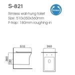 Ceramic Wc Made-in-China Rimless Wholesale Bathroom Modern Wall Hanging Toilet