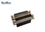 DR 25 Pin SPCC D Sub Connector 90 Degree Male To Female With Harpoon