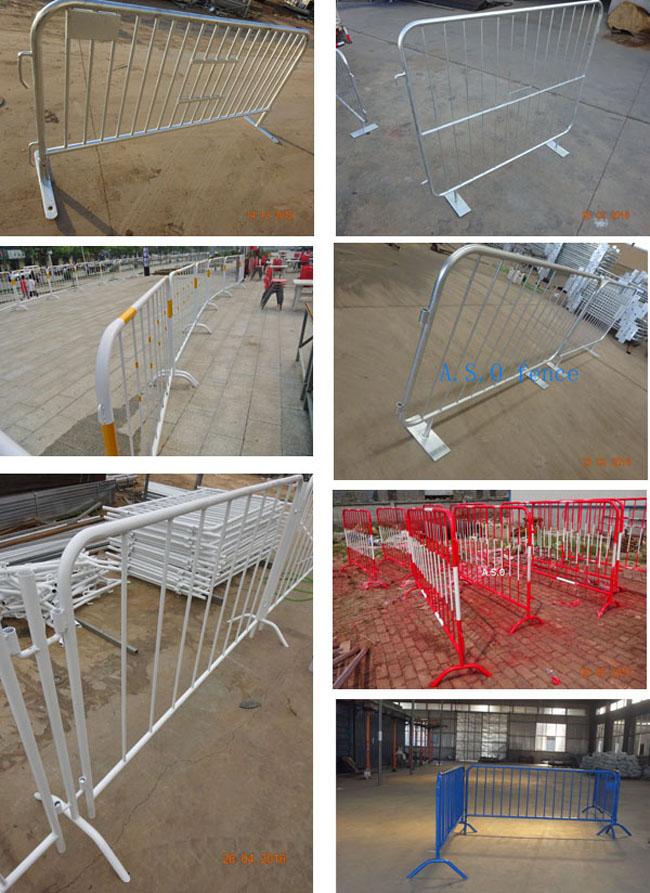 360 Degree Full Welded Crowd Control Barriers For Event , Silver Painted