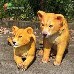 Light Up Life Size Fiberglass Animals Fiberglass Lion Statue Landscape