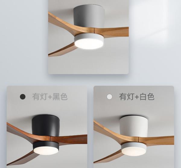 42 Inch 52 Inch Modern DC Motor Remote Control Solid Wood Blade Led Ceiling Fan