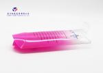 Gifts PET Plastic Pillow Boxes Hang Strip On Top Gradual Pink Appearance 22.8cm