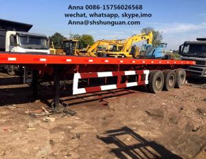 Quality 20 Ft Tri Axles Used Truck Trailers Single Drum Roller For Transportation wholesale